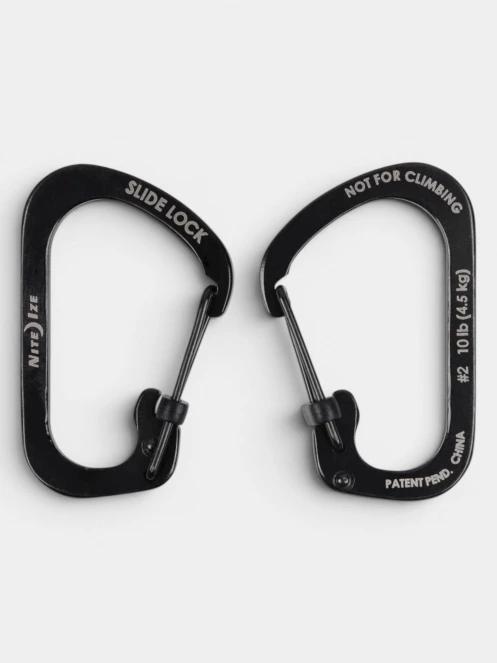 carabiniera Niteize SlideLock® Carabiner Stainless Steel #2 negru 2