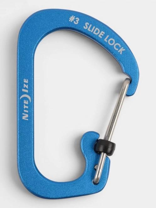 carabiniera Niteize SlideLock® Carabiner Aluminum #3 albastru 2