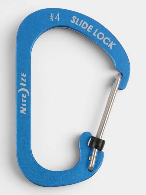 carabiniera Niteize SlideLock® Carabiner Aluminum #4 albastru 2