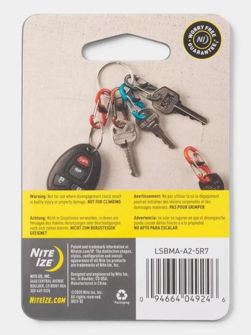 carabiniera Niteize S-Biner® MicroLock® Aluminum - 5 Pack multicolor 4