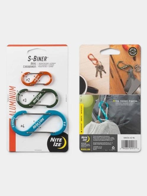 carabiniera Niteize S-Biner® Aluminum Dual Carabiner - 3 Pack multicolor 3