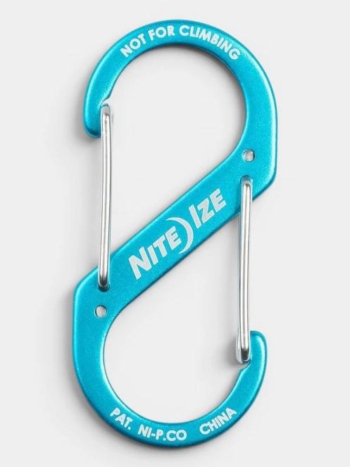 carabiniera Niteize S-Biner® Aluminum Dual Carabiner #3 albastru deschis 3