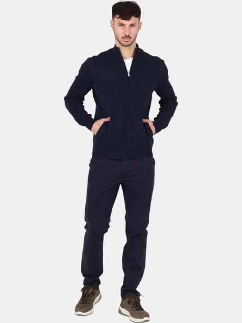 cardigan pt. barbati TBS Nouvigil albastru inchis 5