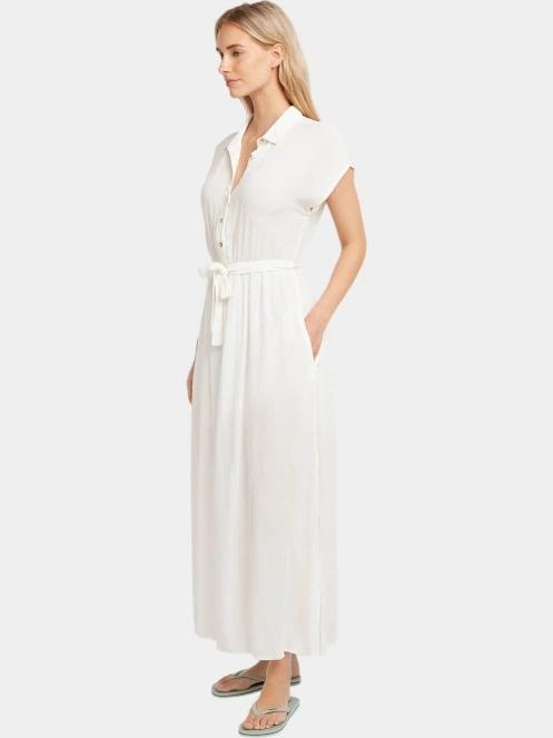 rochie camasa pt. femei O'Neill Lori Maxi Shirt Dress alb 4