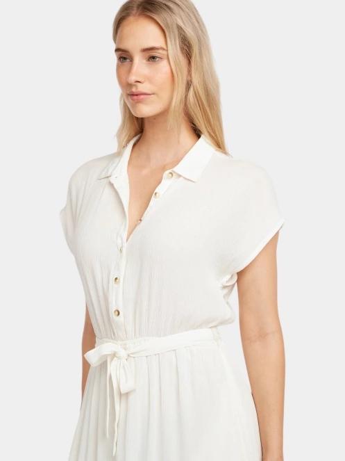 rochie camasa pt. femei O'Neill Lori Maxi Shirt Dress alb 5