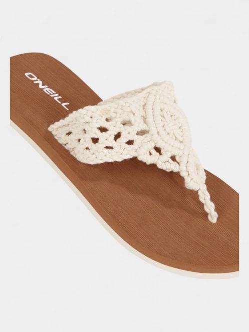 papuci flip flop pt. femei O'Neill Ditsy Crochet Sandals alb 4