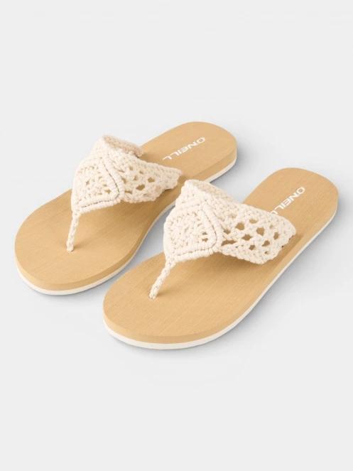 papuci flip flop pt. femei O'Neill Ditsy Crochet Sandals alb 4