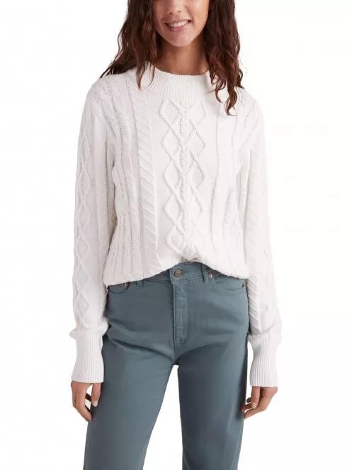 pulover tricotat pt. femei O'Neill Cable Knit Pullover alb 2