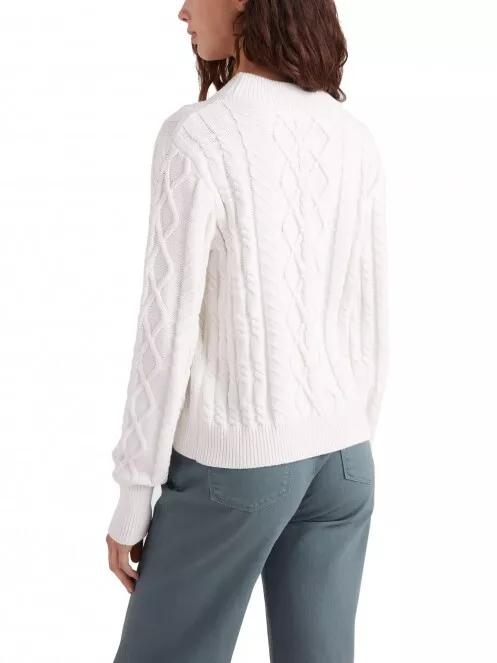 pulover tricotat pt. femei O'Neill Cable Knit Pullover alb 3