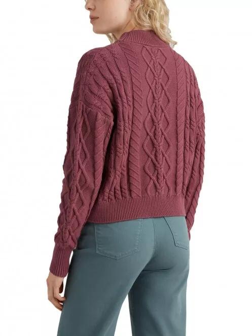 pulover tricotat pt. femei O'Neill Cable Knit Pullover violet 3