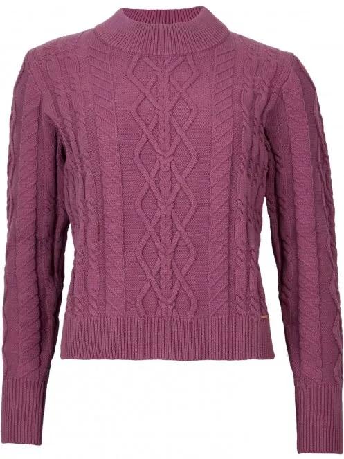 pulover tricotat pt. femei O'Neill Cable Knit Pullover violet 5