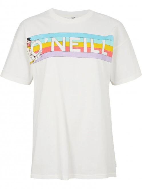 tricou cu maneci scurte pt. femei O'Neill Connective Graphic Long Tshirt alb 5