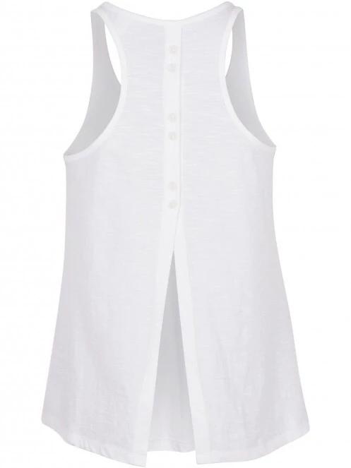 tricou fara maneci pt. femei O'Neill Ella Button Back Tank Top alb 3