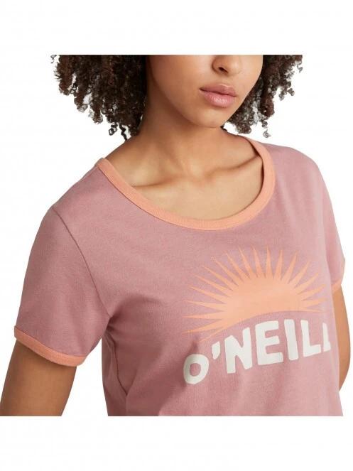 tricou cu maneci scurte pt. femei O'Neill Marri Ringer T-Shirt roz 4