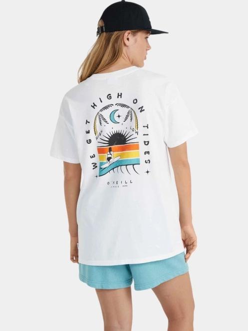 tricou cu maneci scurte pt. femei O'Neill O'Neill Beach Vintage High On Tides Tshirt alb 3
