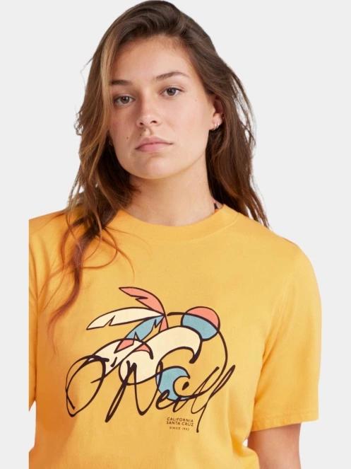 tricou cu maneci scurte pt. femei O'Neill Luano Graphic T-Shirt galben 5