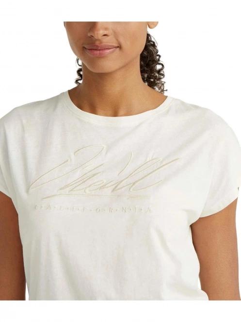 tricou cu maneci scurte pt. femei O'Neill Essentials O'Neill Signature T-Shirt alb 5