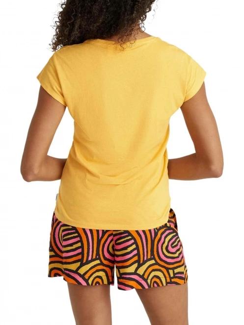 tricou cu maneci scurte pt. femei O'Neill Essentials O'Neill Signature T-Shirt galben 3