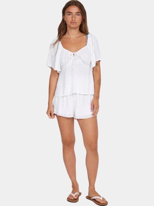 tricou cu maneci scurte pt. femei O'Neill Hughes Woven Top alb 4