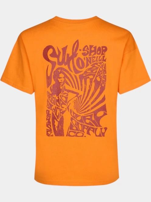tricou cu maneci scurte pt. femei O'Neill O'Riginals Back Print T-Shirt portocaliu 7
