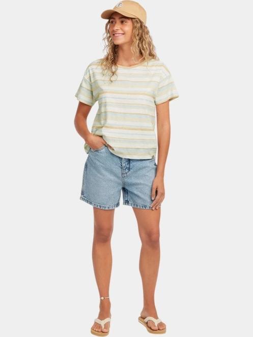 tricou cu maneci scurte pt. femei O'Neill O'Riginals Boxy Stripe T-Shirt verde 4