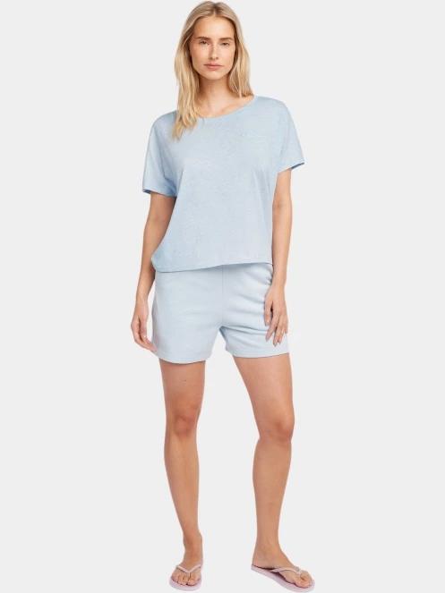 tricou cu maneci scurte pt. femei O'Neill Essentials O'Neill Script Scoop Neck T-Shirt albastru deschis 4