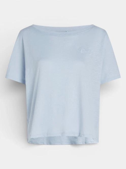 tricou cu maneci scurte pt. femei O'Neill Essentials O'Neill Script Scoop Neck T-Shirt albastru deschis 6