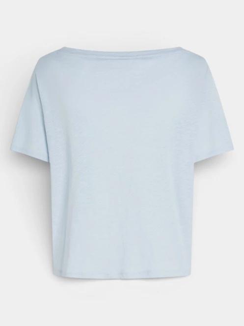 tricou cu maneci scurte pt. femei O'Neill Essentials O'Neill Script Scoop Neck T-Shirt albastru deschis 7