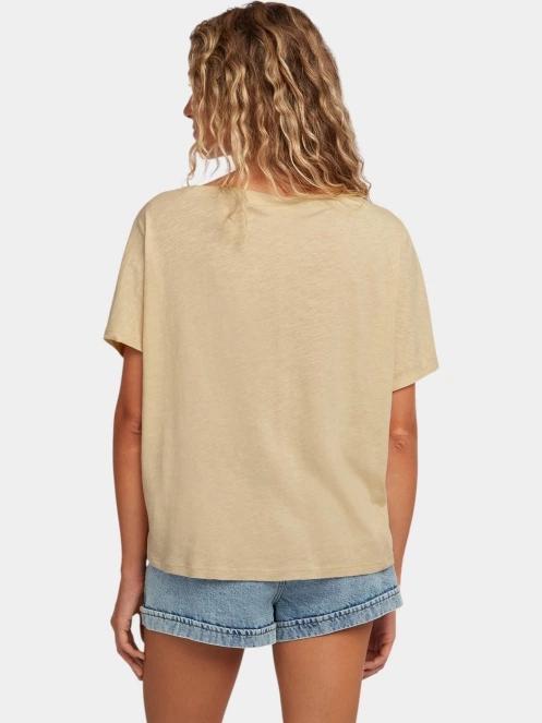 tricou cu maneci scurte pt. femei O'Neill Essentials O'Neill Script Scoop Neck T-Shirt nisip 3