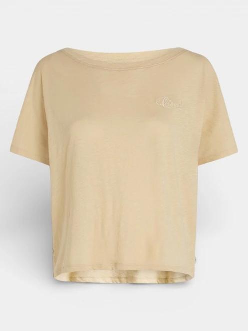 tricou cu maneci scurte pt. femei O'Neill Essentials O'Neill Script Scoop Neck T-Shirt nisip 6