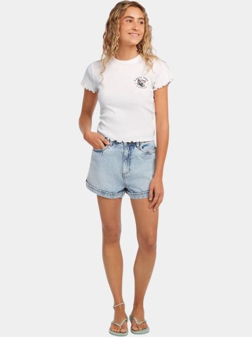 tricou cu maneci scurte pt. femei O'Neill O'Neill Rib T-Shirt alb 4