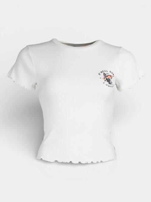 tricou cu maneci scurte pt. femei O'Neill O'Neill Rib T-Shirt alb 6
