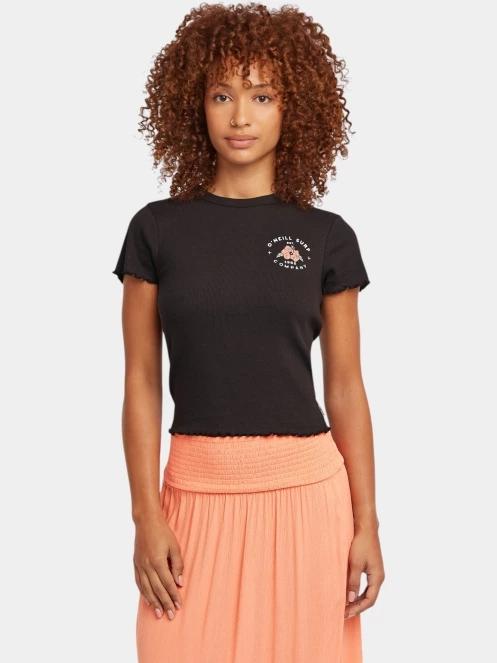 tricou cu maneci scurte pt. femei O'Neill O'Neill Rib T-Shirt negru 2