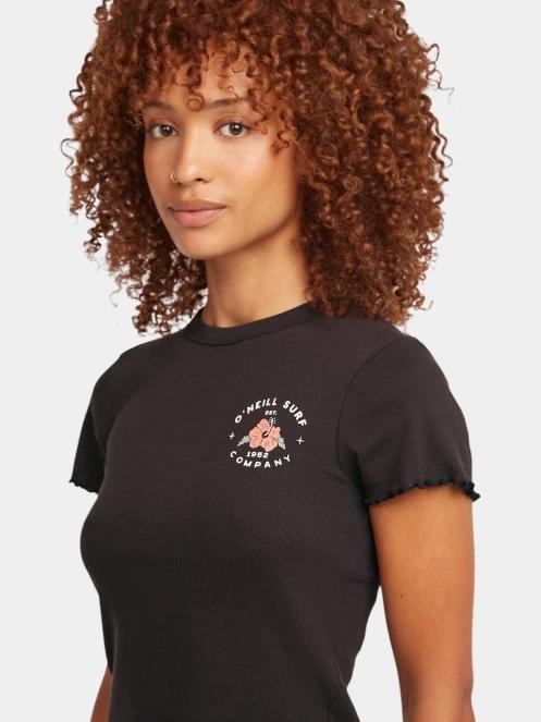 tricou cu maneci scurte pt. femei O'Neill O'Neill Rib T-Shirt negru 5