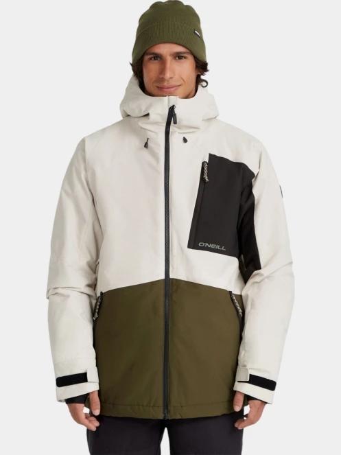 geaca de schi pt. barbati O'Neill Hammer Block Snow Jacket alb 2