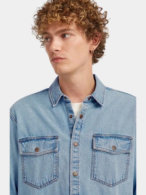 camasa cu maneci lungi pt. barbati O'Neill O'riginals Denim Shirt albastru deschis 6