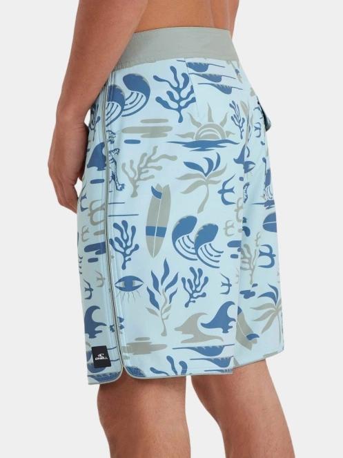 boardshort pt. barbati O'Neill Hyperfreak Mysto Scallop 19'' Boardshorts albastru deschis 7