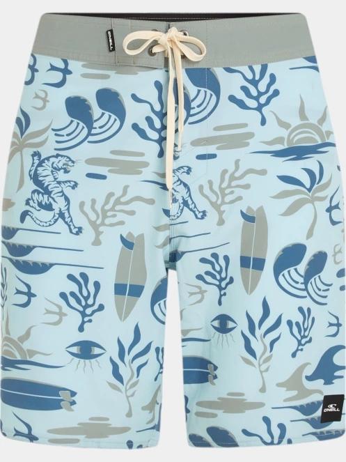boardshort pt. barbati O'Neill Hyperfreak Mysto Scallop 19'' Boardshorts albastru deschis 8