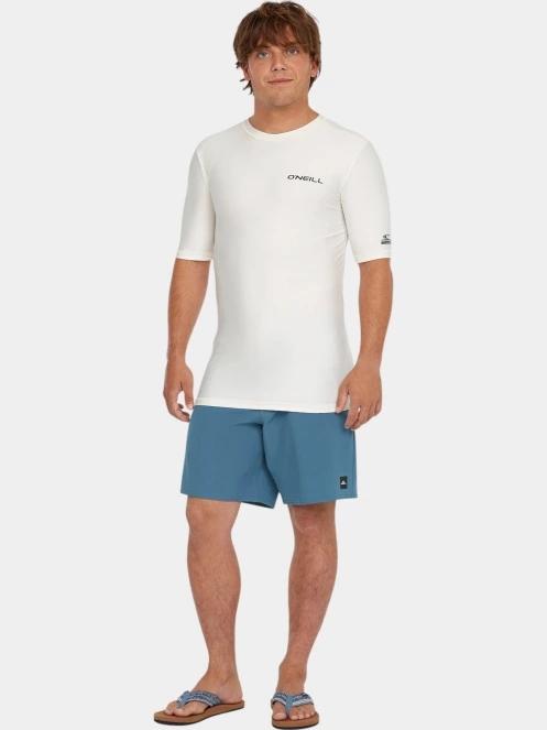 lycra cu maneci scurte pt. barbati O'Neill Essentials Skins S/Slv alb 4