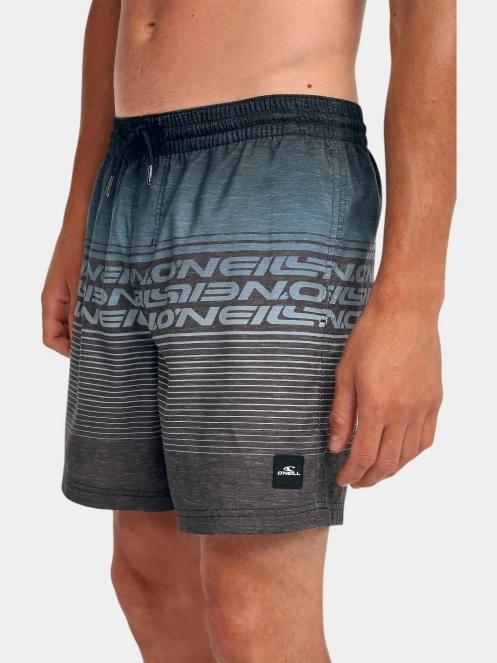 sorturi de baie pentru barbati pt. barbati O'Neill O'Neill Logo Stripe 16'' Swimshorts gri 4