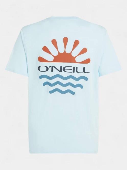 tricou cu maneci scurte pt. barbati O'Neill Global T-Shirt albastru deschis 7