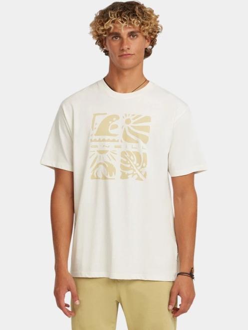tricou cu maneci scurte pt. barbati O'Neill O'Neill Melange Front Print T-Shirt alb 2