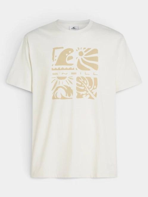 tricou cu maneci scurte pt. barbati O'Neill O'Neill Melange Front Print T-Shirt alb 6