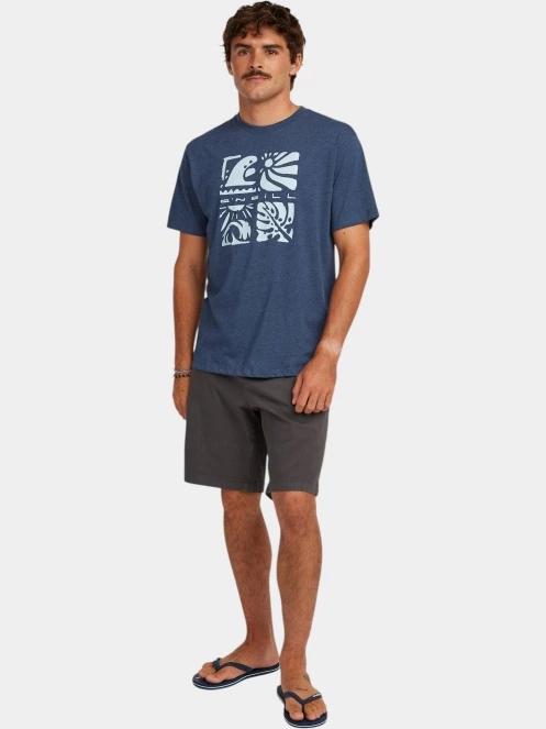 tricou cu maneci scurte pt. barbati O'Neill O'Neill Melange Front Print T-Shirt albastru inchis 4