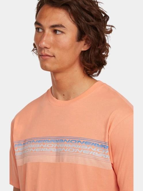tricou cu maneci scurte pt. barbati O'Neill O'Neill Logo Stripe T-Shirt portocaliu 5