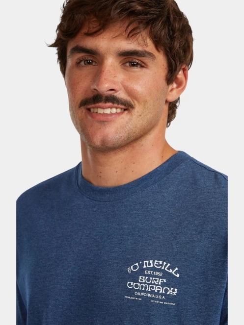 tricou cu maneci scurte pt. barbati O'Neill O'Neill Melange Chest Print T-Shirt albastru inchis 5