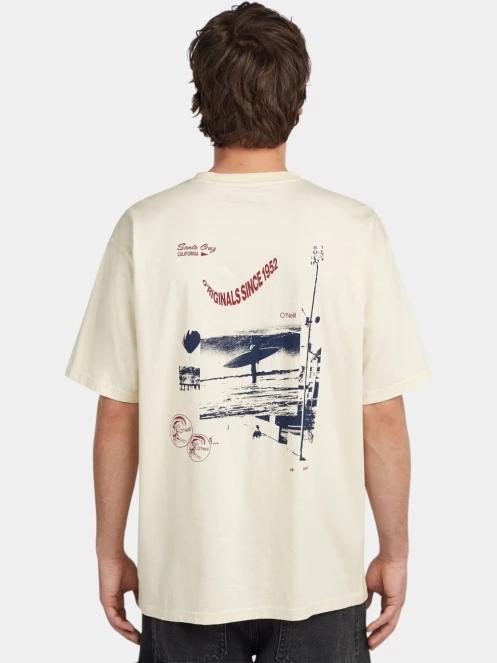 tricou cu maneci scurte pt. barbati O'Neill O'Riginals Retro Back Print T-Shirt alb 3