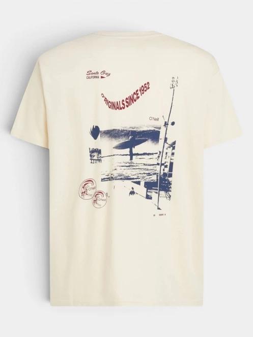tricou cu maneci scurte pt. barbati O'Neill O'Riginals Retro Back Print T-Shirt alb 7