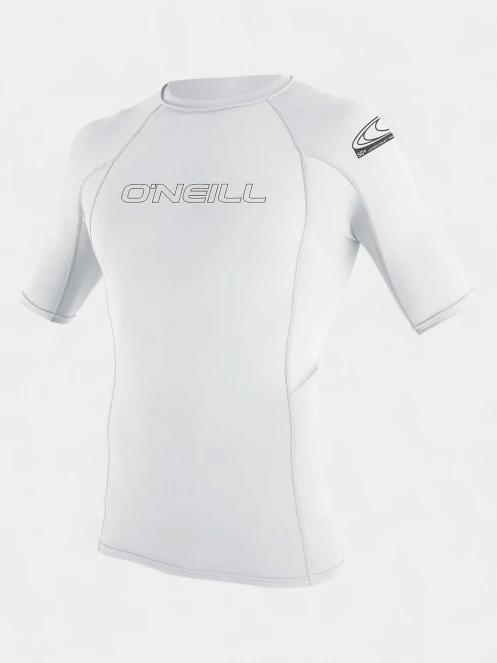 lycra cu maneci scurte pt. barbati O'Neill Basic Skins S/S Rash Guard alb 2