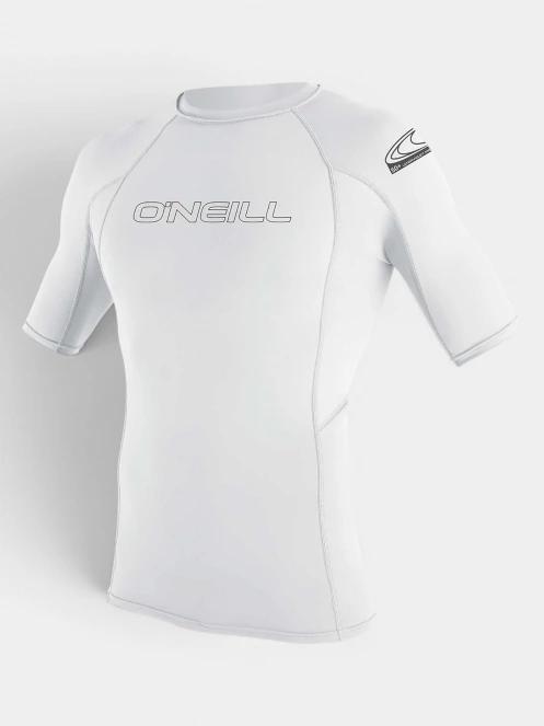 lycra cu maneci scurte pt. barbati O'Neill Basic Skins S/S Rash Guard alb 2